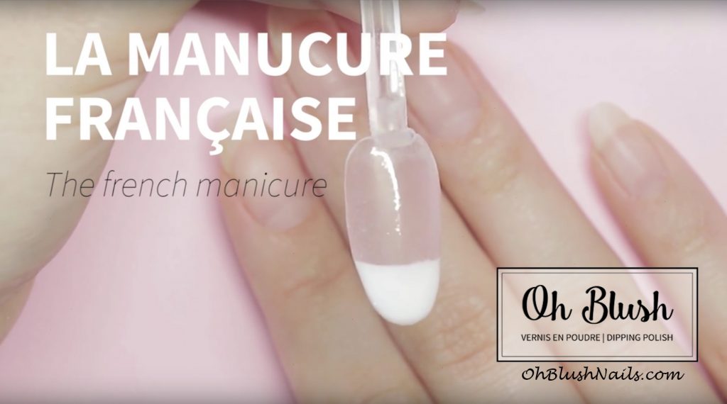 Dip powder french manicure with Oh Blusg