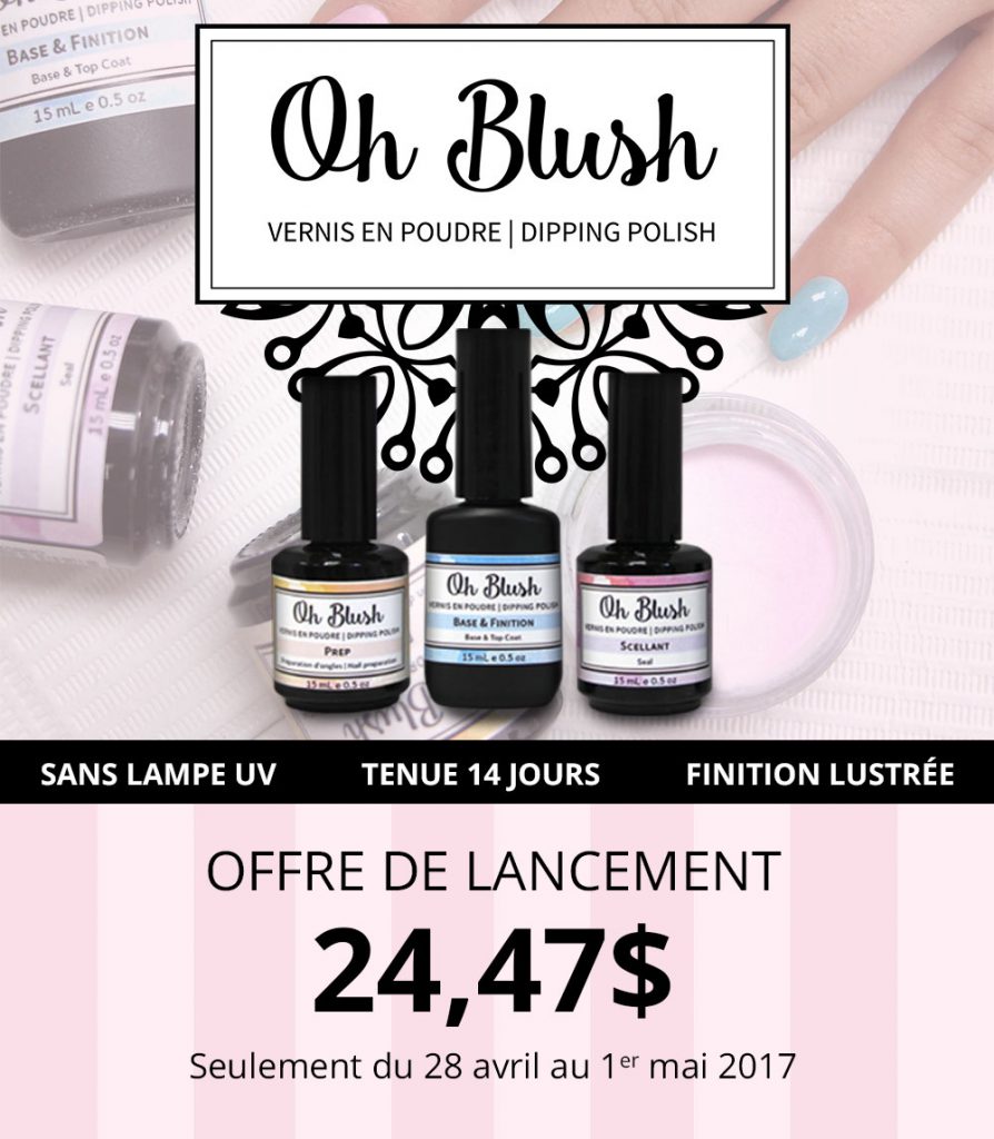 lancement oh blush vernis en poudre